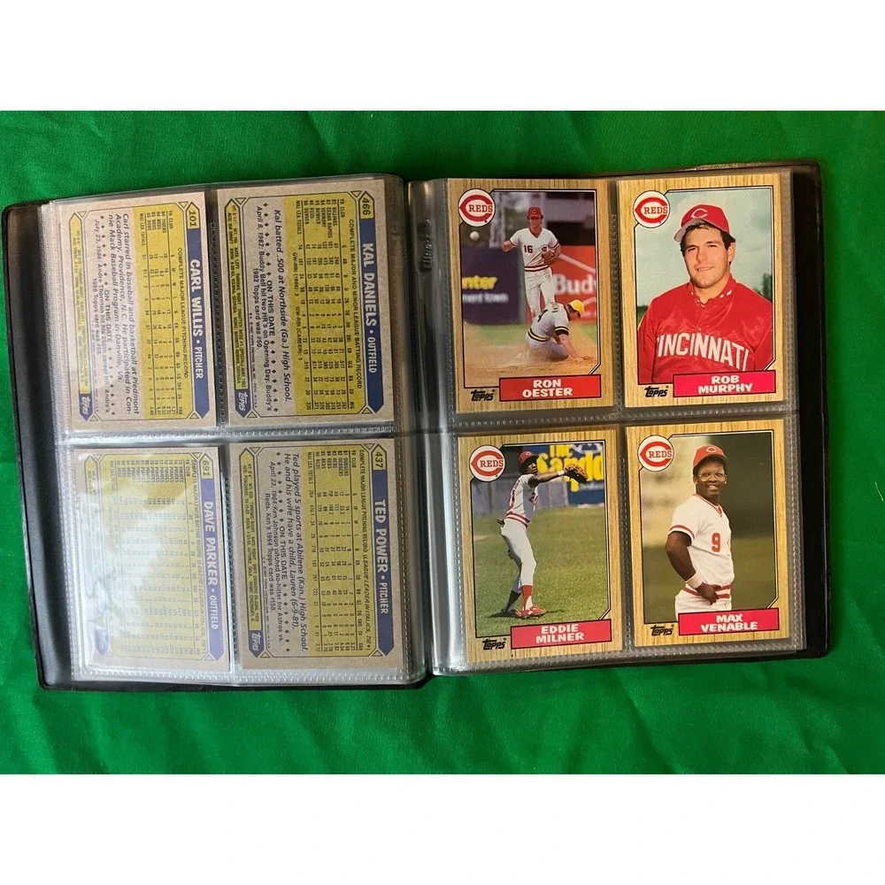 Cincinnati Reds 1987 Team Set with‎ 40 card collector album.